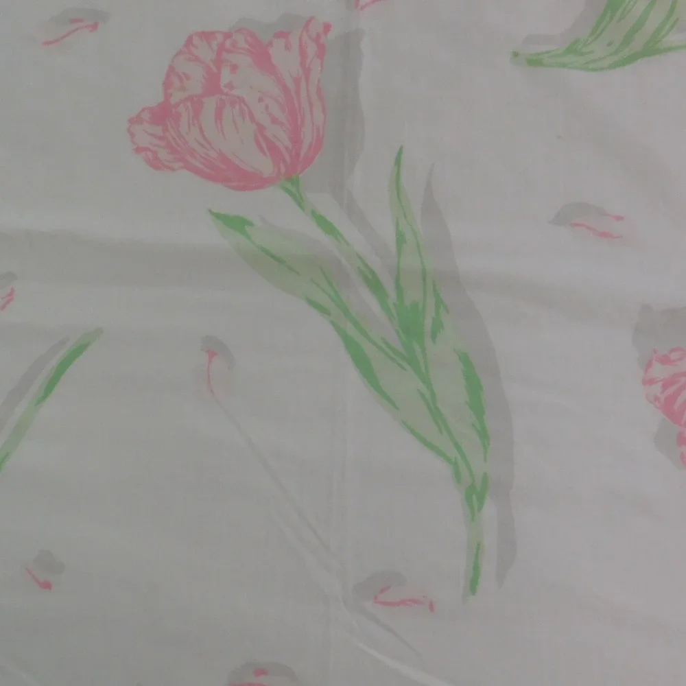Vintage Full Flat Sheet Ruffle Hem Vintage Floral Cottage Shabby Chic‎